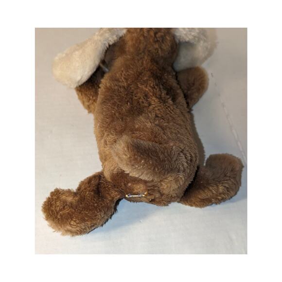 Vintage 1973 Dakin 12" Drooper Dog Plush Nutshell Stuffed Puppy Brown White Rare - Picture 5 of 9